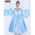 thumbnail image 2 of Vestido de princesa Spooktacular Creations azul para niñas de 3 a 10 años, 2 of 7