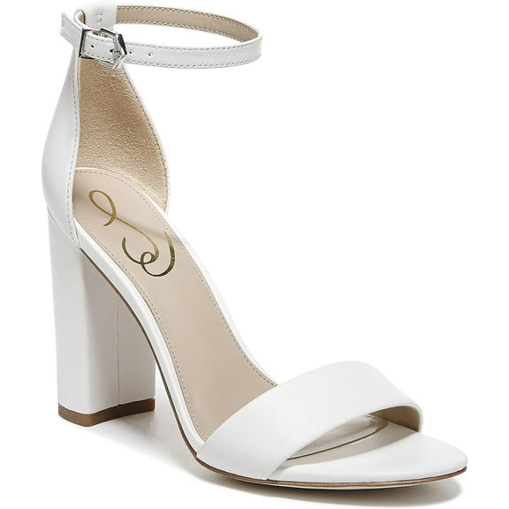 Sam Edelman Women's Yaro Heels White Leather 7.5W