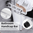 thumbnail image 3 of Petoto Handicap Toilet Grab Bars, Foldable Bathroom Grab Bar Safety Rails with Leg for Elderly, 3 of 10