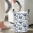 thumbnail image 4 of Picia Chicken And Fish Large Laundry Basket, Waterproof, Freestanding Laundry Hamper, Collapsible Tall Clothes Hamper with Extended Handles-Medium, 4 of 8