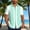 light blue, pink, mint green, white, gray, army green, variant on GSPCLAM Men's Hawaii Shirts for Beach Vacation, Color Block Vintage Shirts Casual Lightweight Tops