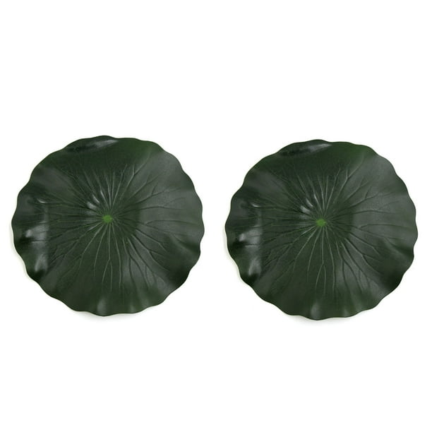 2Pcs Green Foam Floating Leaf Aquarium Pond Decor Plant