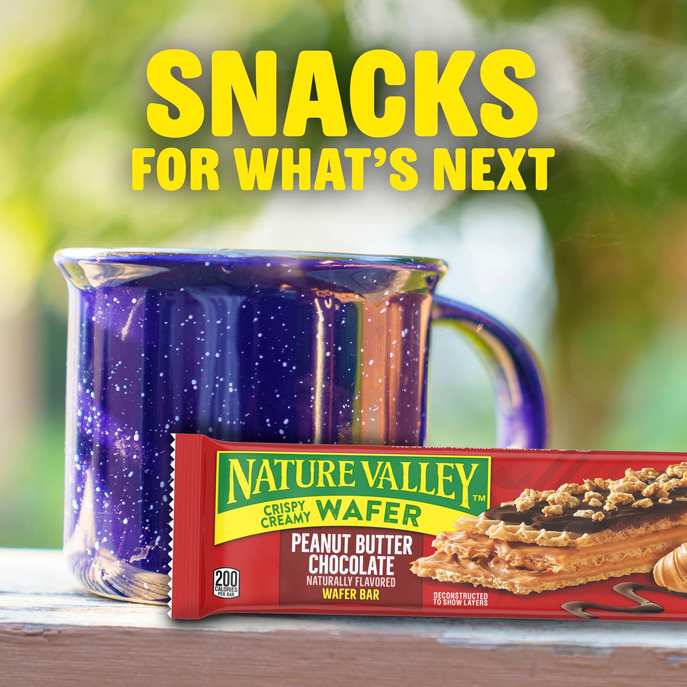 (3 pack) Nature Valley Peanut Butter Chocolate Wafer Bar, Baked, 4g Protein, 5 Bars, 6.5 oz