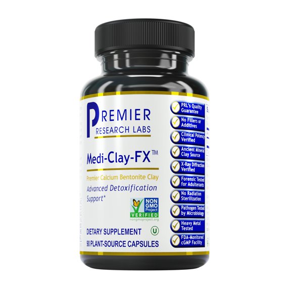 Premier Research Labs Medi-Clay FX - Vegan Bentonite Clay Detox - 90 Capsules