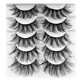 thumbnail image 1 of 5 pares de pestañas postizas de varias capas: aspecto natural y esponjoso, suaves y ligeras, fáciles de aplicar para el maquillaje de ojos diario o de fiesta, 1 of 1