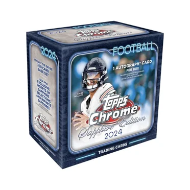 Collectible 2024 Topps Chrome Football Sapphire Hobby Box