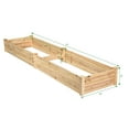 thumbnail image 3 of Costway Wooden Vegetable Raised Garden Bed Backyard Patio Grow Flowers Planter with 2 Planting Compartments, 3 of 12