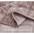 thumbnail image 6 of Chezmoi Collection Piers Dusty Pink Velvet Quilt Queen Set, 3-Piece Lush Plush Distressed Velvet Bedding All Season Lightweight Bedspread, Brushed Microfiber Reverse with Double Square Stitch, 6 of 9