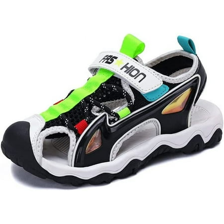 

KAQ Kids Sandals Boys Outdoor Hiking Close Toe Sports Sandal Pool Beach Shoes Summer Water Shoe Sneakers