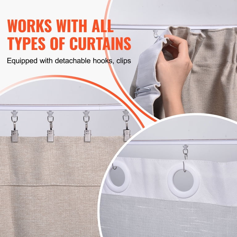 AsterOutdoor Sliding Curtain Track with Self-Adhesive Tape photo 5