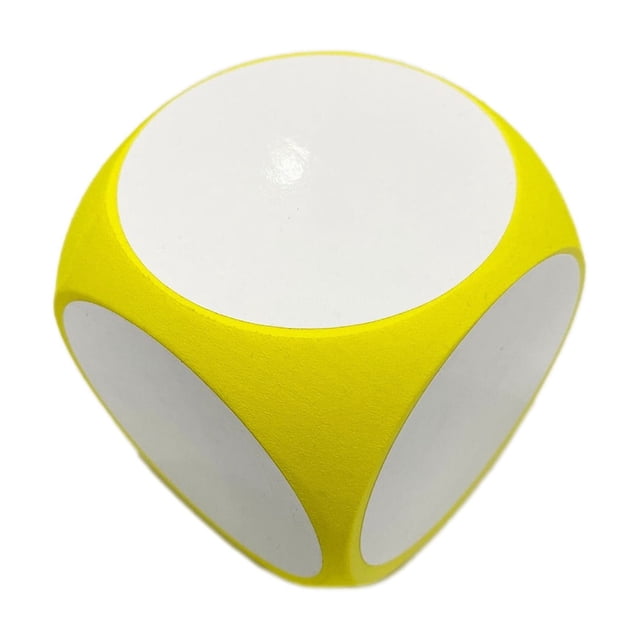 Yellow Yellow Color Do It Yourself Erasable Dice For Christmas Party Gift Exchange Game Toy
