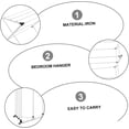 thumbnail image 2 of Carestrong Foldable Portable Clothes Drying Rack for Indoor Air Drying, Collapsible Design, 14.5" D x 29.5" W x 41.8" H, White, 2 of 6