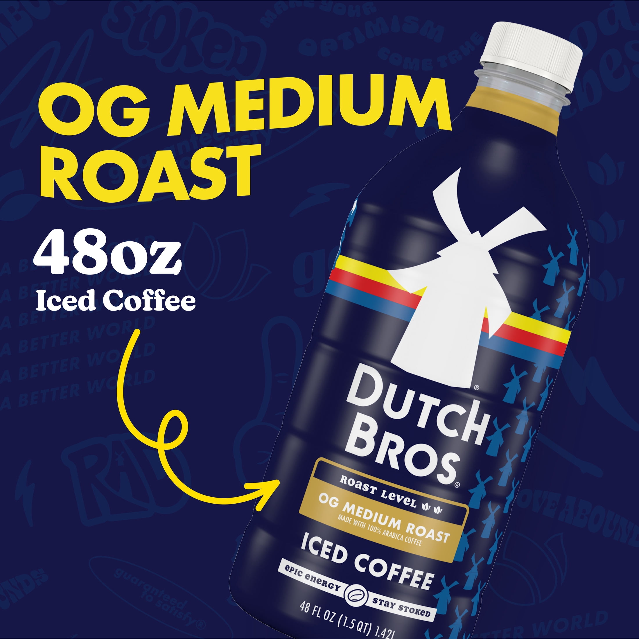 Dutch Bros® Iced Coffee, OG Medium Roast, 48 fl oz Bottle (Pack of 1)