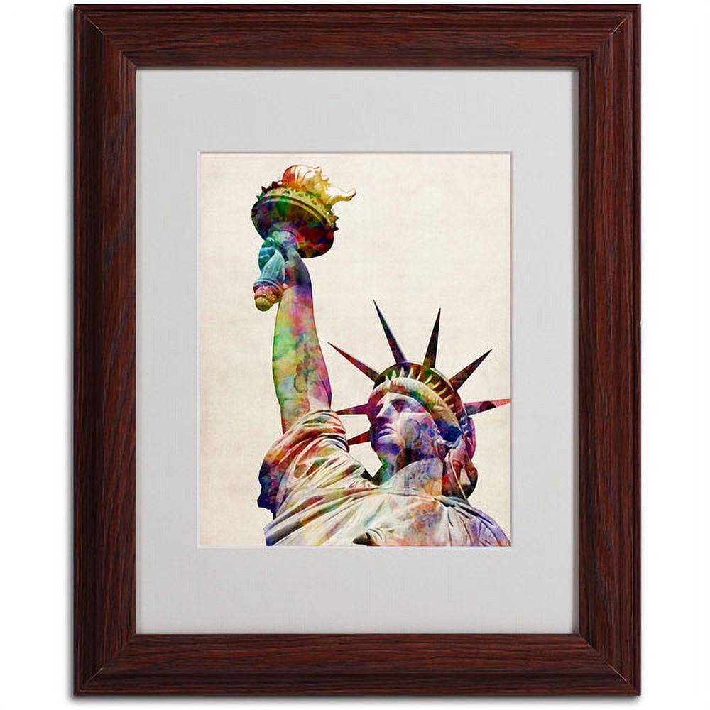 Trademark Art 'Statue of Liberty' Matted Framed Art by Michael Tompsett