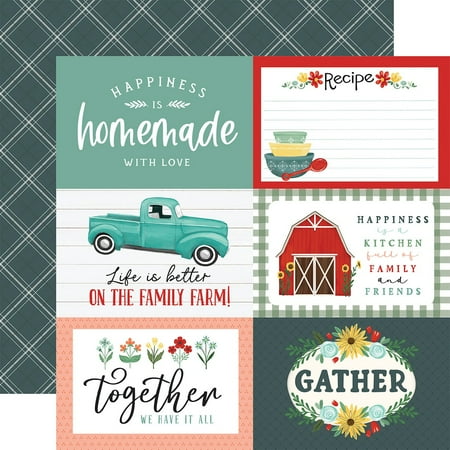 UPC: 0793888064706 | Sunflower Market Double-Sided Cardstock 12 X12 -6 X4  Journaling Cards