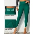 thumbnail image 6 of ALove Women's V Slit Swim Pants High Waisted Stretchy Tight Leggings Suring Swim Bottoms, 6 of 7