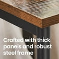 thumbnail image 6 of LEDREM Industrial 2-Pack Accent End Tables, Sturdy Steel Frame & Particleboard, Easy assembly, Adjustable Feet Slim Side Table, Brown & Black, 6 of 7