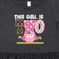thumbnail image 4 of Inktastic 2nd Birthday Cute Owl 2 Year Old Girls Toddler Dress, 4 of 5