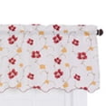 thumbnail image 2 of Ellis Curtain Zoe High Quality Room Darkening Solid Color Floral Print fabric Window Valance - 48 x15" Red, 2 of 3