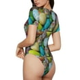 thumbnail image 3 of Easygdp Easter Egg1 Women's One-Piece Swimsuit Slim Fit Crew Neck Bodysuit Athletic Swimwear with Concealed Buckle - X-Large, 3 of 9