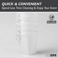 thumbnail image 5 of Ilyapa 50 Plastic Coffee Cups with Handles, 8 oz White - Disposable or Reusable Mug Pack, 5 of 6