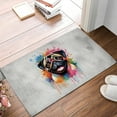 thumbnail image 2 of Watercolor Drip Pug Pop Art Colorful Portrait Artwork Doormat Dog Lover Gifts Indoor Outdoor Welcome Mat - 01009, 2 of 5