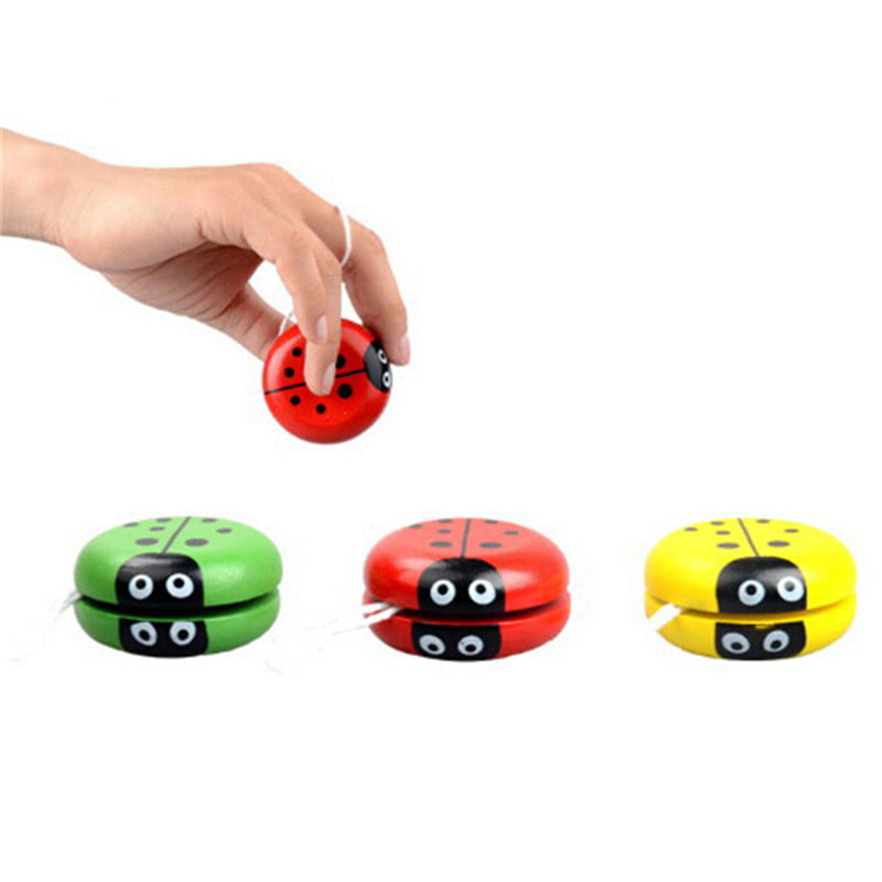 1PC Yoyo Balls,Yoyo Balls for Kids,Yoyo Classic Toys Insect Bug Ladybug Yoyo Balls Children Creative Wooden Toys Gift,Wood Yoyo Balls 