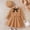 Brown, variant on Girls Outfits for - Little Girls Autumn and Winter Floral Dress with Cape and Hat Set for Birthday Party and Graduation Celebrations