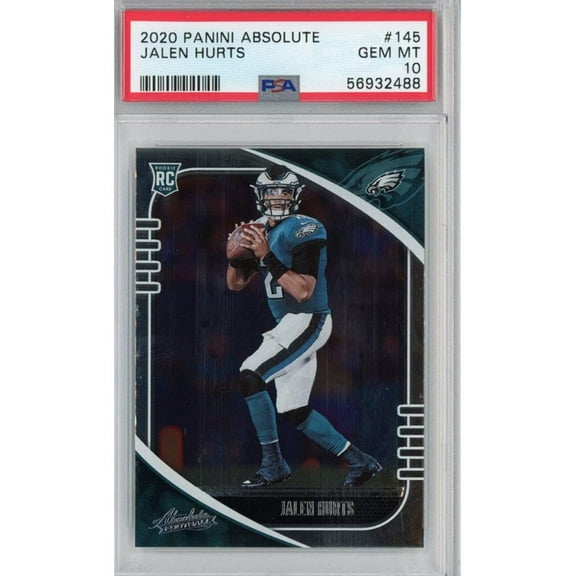 Graded 2020 Panini Absolute Jalen Hurts #145 Rookie RC Football Card PSA 10 Gem Mint