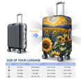 thumbnail image 6 of Daiia Starry Sky Moon Sunflower Luggage Cover, Thickened Washable Travel Luggage Covers, Elastic Unique Baggage Covers for 18-20 inch Luggage-Medium, 6 of 9