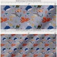 thumbnail image 2 of Soimoi Cotton Voile Fabric Coral,Whale & Jellyfish Ocean Fabric Prints by Yard 56 Inch Wide, 2 of 7