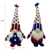 Fridja Patriotic 5th of July Gnome, American Independence Day Gnomes, Birth Announcement Memorial Day Elf Dwarf, Scandinavian Ornaments Handmade Plush Doll Stars & Stripes Gnome Home Decorations