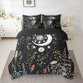 thumbnail image 2 of Homewish Moon Sun 7 Pieces Bedding Comforter Set For Teens Boys Girls,Bohemian Starry Sky Full Bedding Set Lightweight,Colorful Flowers Fitted Sheet Flat Sheet,Luxury Bedroom Decor,Reversible, 2 of 8