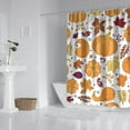 thumbnail image 2 of Rustic Autumn Farm Pumpkins Harvest Shower Curtains,Washable Bathtub Curtains with Hooks Retro Polyester Fabric Curtains for Thanksgiving Day Fall Party Home Decor, 2 of 5