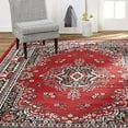 thumbnail image 1 of Home Dynamix Premium Sakarya Tapis de Bordure de Médaillon Traditionnel, Claret, Rectangle de 37 X 52 Po, 1 of 6