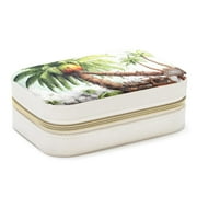 Coconut Jujube Tree Velvet Portable Jewelry Box with Removable Compartment - Ideal Bracelet Holder and Necklace Organizer - Gift