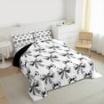 thumbnail image 3 of Manfei Girls Black Ribbon Queen Comforter Set, Cartoon Bowknot Bow-tie Bedding Comforter Set, Princess Bow Style Reversible Bedding Set, Luxury Bedroom Decor, 3 Pieces, 3 of 8