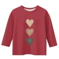 thumbnail image 3 of KyCheLot Girls Print Blouse Dressy Valentines Day 3/4 Sleeve Crewneck Stretchy Tee Shirts Daily 3-12 Years, 3 of 4