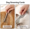 thumbnail image 4 of 7 Pcs Pet Flea Lice Comb Dog Grooming Comb Stainless Steel Tick Combs Lice Remover Brush for Dog Cat, 4 of 9