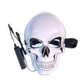 thumbnail image 1 of Cubierta facial LED, 3 modos de iluminación, cubierta facial de calavera aterradora brillante para Halloween, Cosplay, fiesta, luz azul hielo, 1 of 14