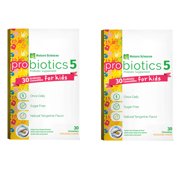 Naturo Sciences Chewable Kids Probiotics for Children With Vitamin C & Sugar Free, Tangerine, 30 Chews, 2 Pack