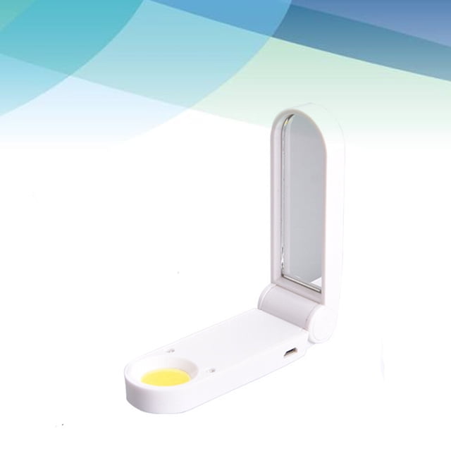 TAILTOSS Miroir de Meuble-Lavabo Éclairé Portable ABS avec Éclairage pour Maquillage Femmes 1Ensemble