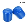 thumbnail image 2 of Uxcell 5pcs Rubber End Caps 30mm ID Vinyl Round Tube Bolt Cap Cover Screw Thread Protector Blue, 2 of 4