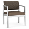 thumbnail image 1 of Lenox Steel Reception Oversize Guest Chair / Silver Steel / Brown / Brown, 1 of 5