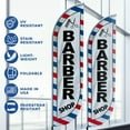 thumbnail image 3 of Barber Feather Flag(11.5feetX2.5feet) by DreamController | Outdoor Business Advertising Tall Flag | Weather-Resistant Knitted Swooper Flag | Made in USA | HD Print (Only Flag), 3 of 5