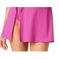 thumbnail image 3 of California Waves Junior's Ribbed Sarong Skirt Cover Up Swimsuit Purple Size Medium, 3 of 3