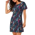 thumbnail image 2 of Lsque Colorful Dreamcatcher1 Pattern Nightgowns for Women Sleep Shirts Short Sleeve Nightshirt Pullover Nightdress Soft Sleepwear Relaxed Fit Nightdress, 2 of 6