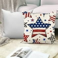 thumbnail image 6 of Clearance! Boovnll 4th of July Pillow Covers 18x18, Red White Blue Stars Stripe Linen Throw Pillow Covers - Patriotic Pillow Covers for Memorial Day Home Sofa Couch Decor, 4th of July Decorations, 6 of 8