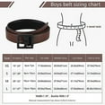 thumbnail image 4 of AWAYTR Kids Reversible Leather Belts- Brown and Black Leather Belt Two in One Formal Casual Belt, 4 of 11
