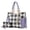 Lavender, variant on Bonita Checker Tote Handbag & Wallet Set Women by Mia K